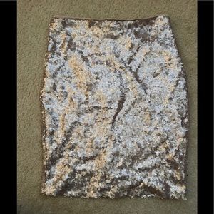Size Small Champagne sequin skirt